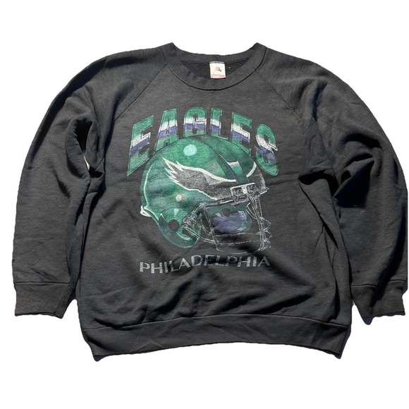 Eagles Other - Vintage 90s Philadelphia Eagles Crewneck Sweatshirt USA Logo Athletic L NFL Fade